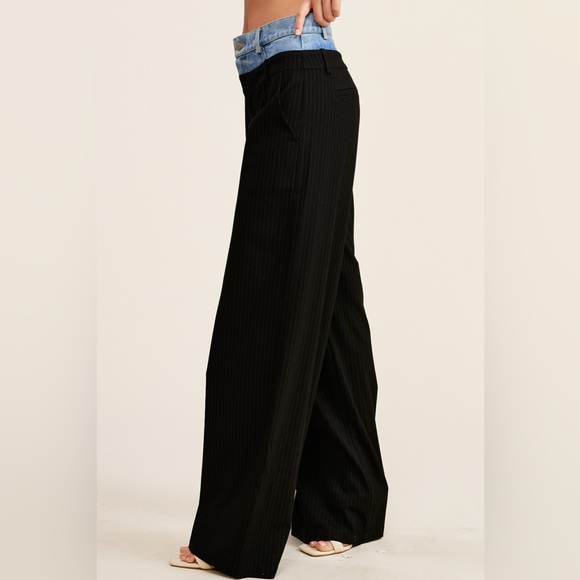 Denim Waistband Trousers in Black. New with Tags - Picture 7 of 7